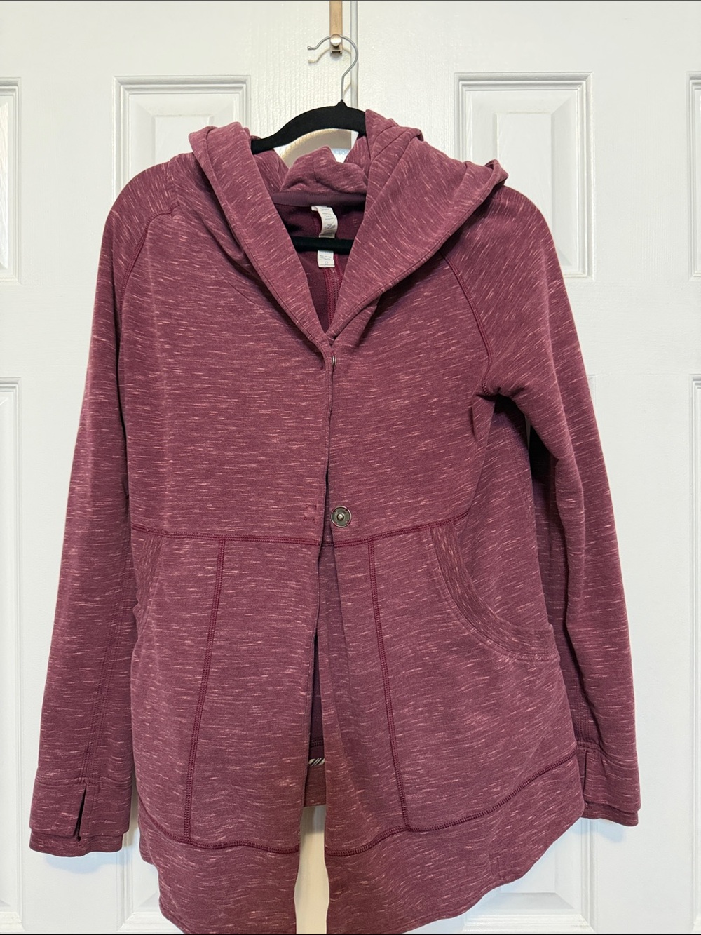 lululemon athletica Heathered Maroon Hooded Utility Jacket